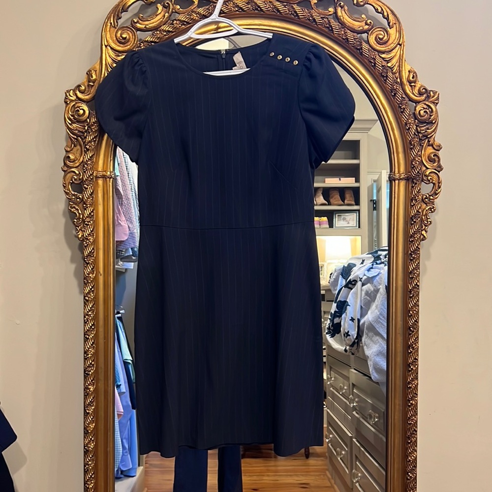 Loft petites size size 4 pinstripe dress